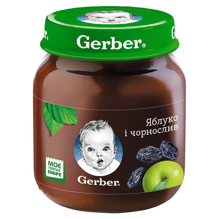 Детское пюре Gerber Яблоко, чернослив 130 г (1227231)