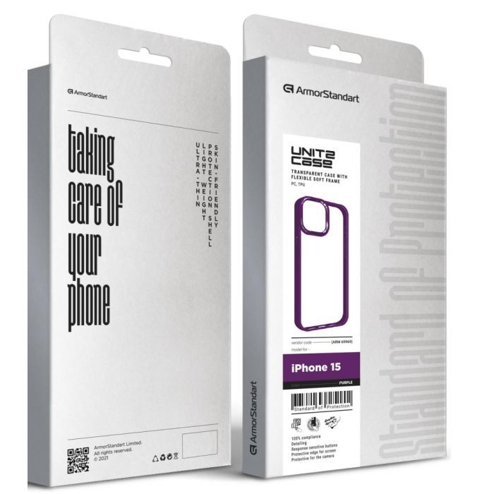 Чехол для мобильного телефона Armorstandart UNIT2 Apple iPhone 15 Purple (ARM69969) изображение 5