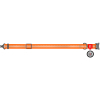 Ошейник для животных WAUDOG Waterproof металлическая пряжка-фастекс M Ш 20 мм Д 28-40 см оранжевый (26114) изображение 3