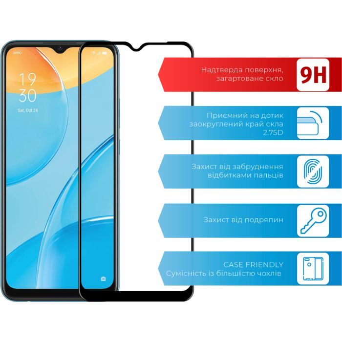 Стекло защитное ACCLAB Full Glue Oppo A15 (1283126510991) изображение 2