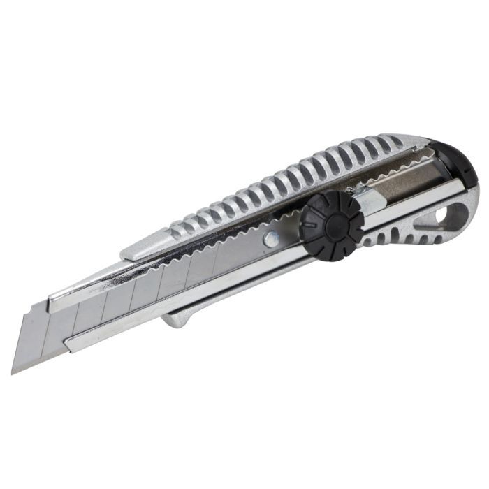 Ніж монтажний Sigma металевий корпус, лезо 18мм, гвинтовий замок (8211031) зображення 2