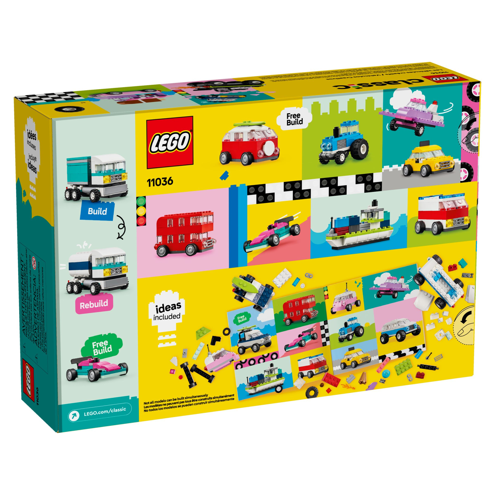 Конструктор LEGO Classic Творческие транспортные средства 900 деталей (11036) изображение 12