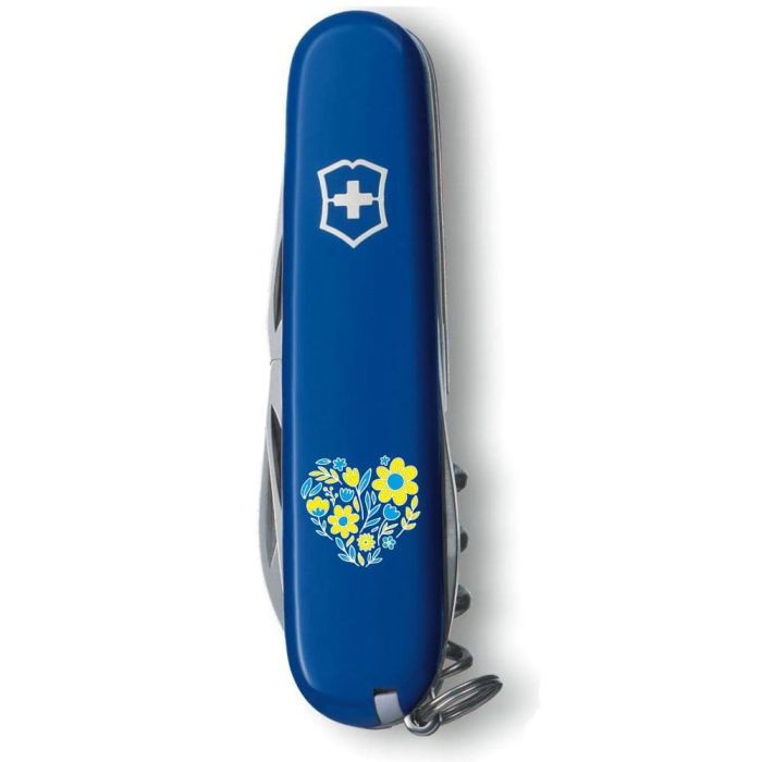 Нож Victorinox Spartan Ukraine 91 мм Синьо-прозорий/Жовтий (1.3603.T2.8) изображение 4