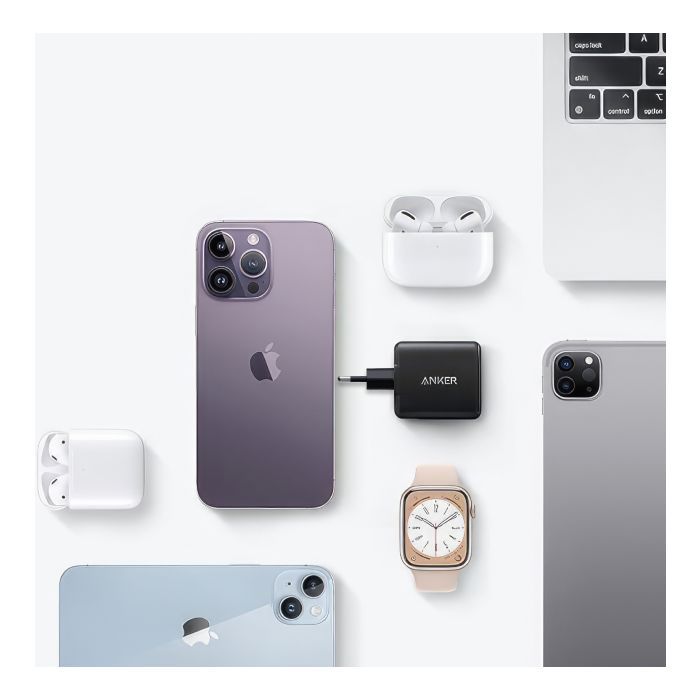 Зарядний пристрій Anker PowerPort 312 - 25W USB-C Black (A2642G11) зображення 6