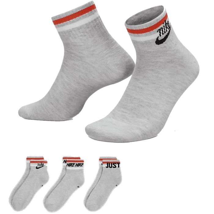 Шкарпетки Nike U NK NSW EVERYDAY ESSENTIAL AN 3PR DX5080-050 46-50 3 пари Сірі (196148786071) зображення 3