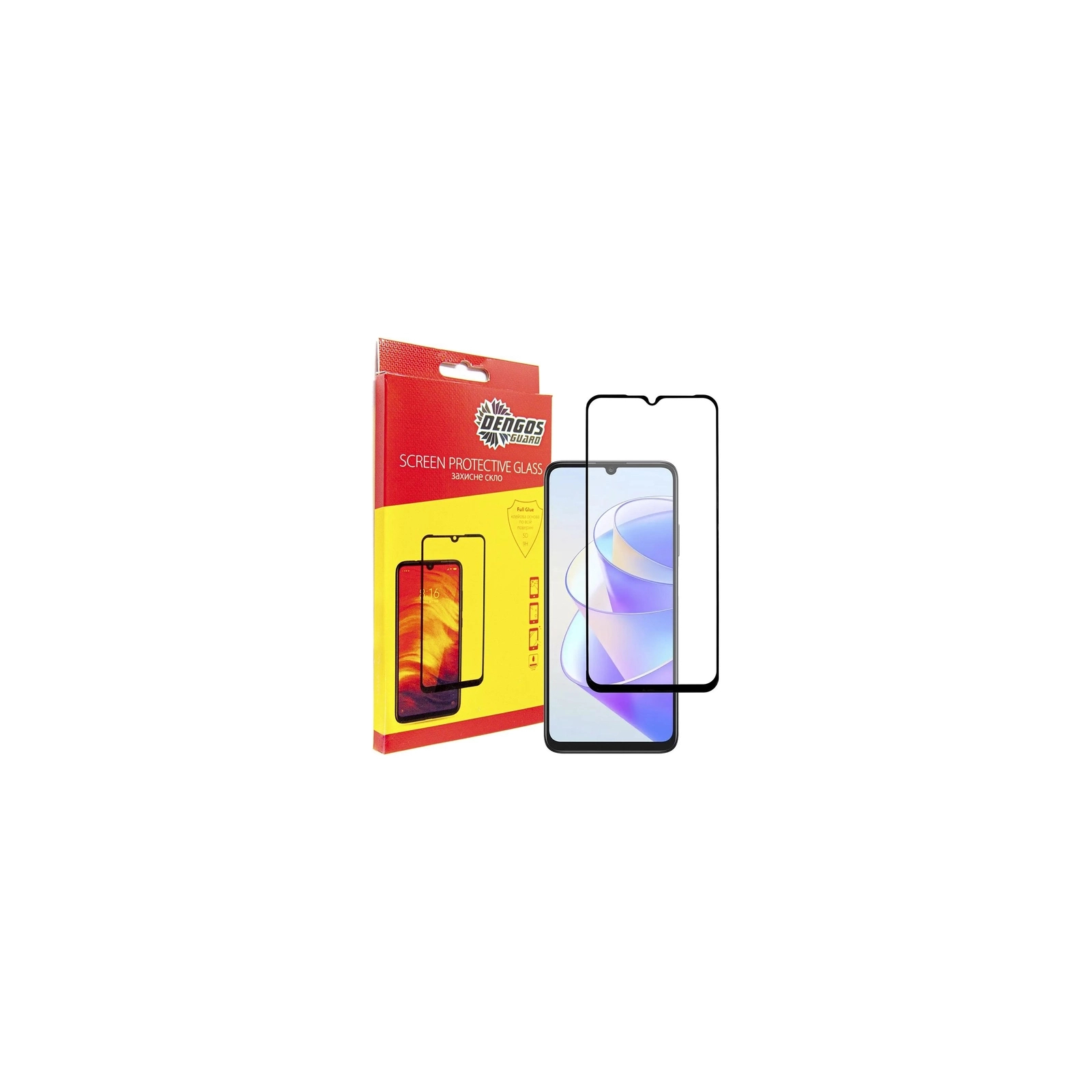 Чехол для мобильного телефона Dengos Kit for Honor x7a case + glass (Black) (DG-KM-55) изображение 4
