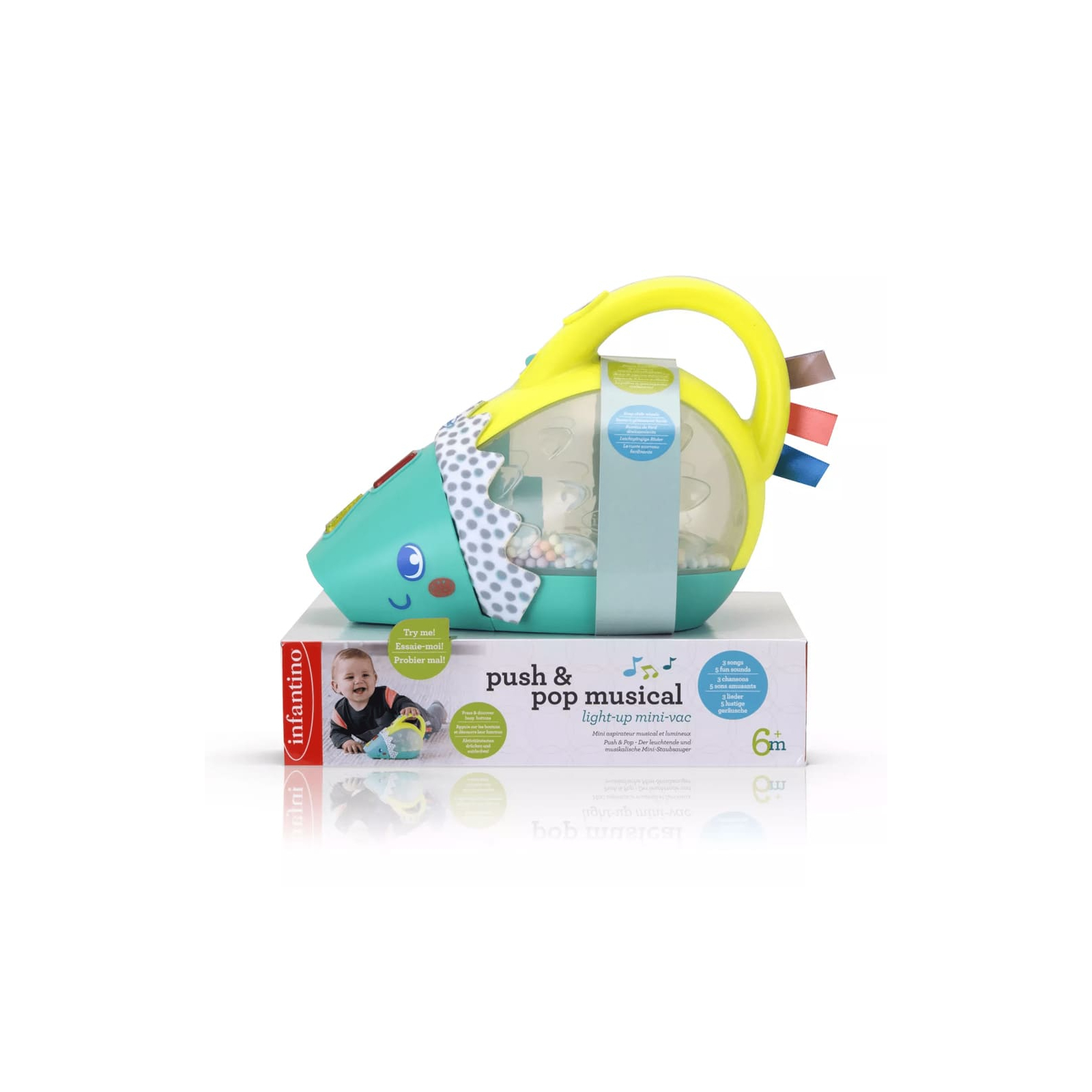 Развивающая игрушка Infantino Музыкальный ежик-пылесос (307015) изображение 8