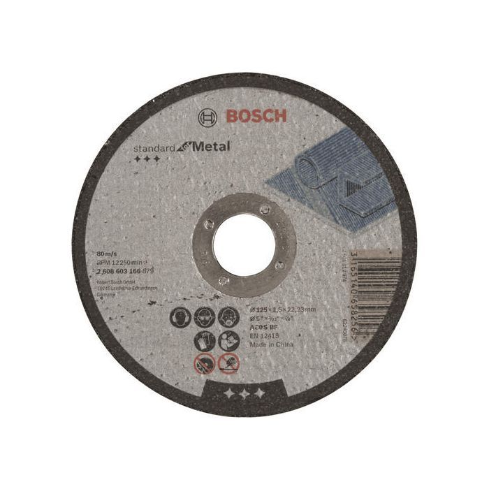 Круг отрезной Bosch Standard по металу 125 х 2.5мм, прямий (2.608.603.166)