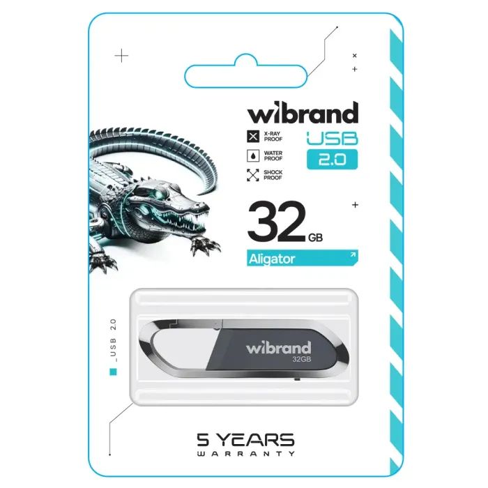 USB флеш накопитель Wibrand 32GB Aligator Blue USB 2.0 (WI2.0/AL32U7U) изображение 2
