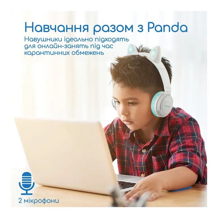 Наушники Promate Panda Lilac (panda.lilac) изображение 3
