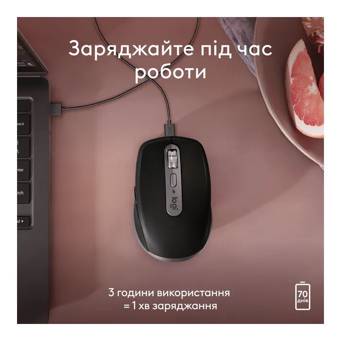 Мышка Logitech MX Anywhere 3S для MAC Wireless Space Grey (910-006947) изображение 8