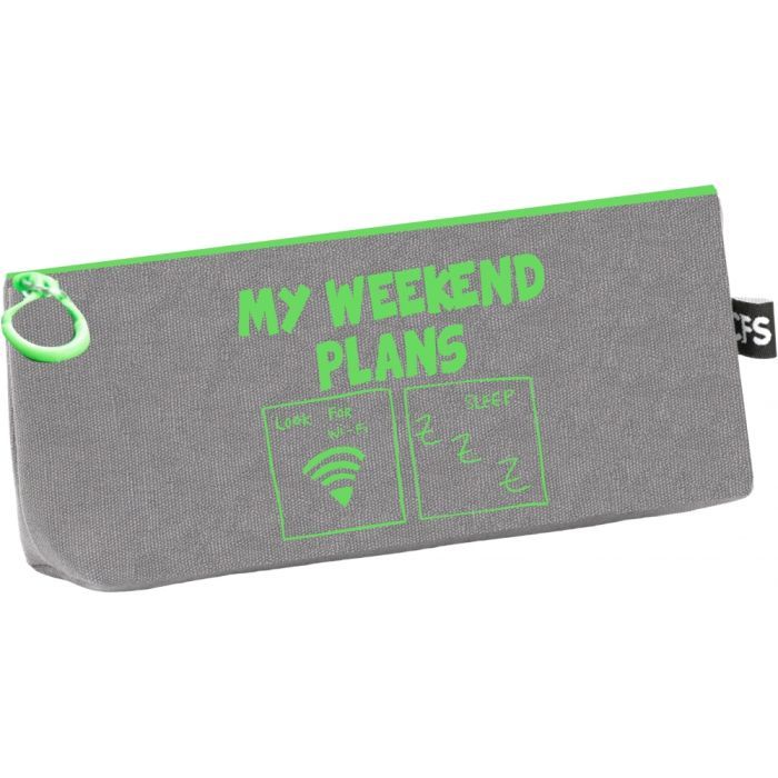 Пенал Cool For School 1 отделение Weekend Серый (CF85396-02)