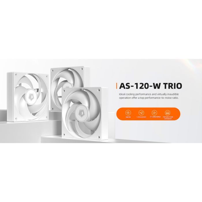 Кулер до корпусу ID-Cooling Вентилятор ID-Cooling AS-120-W Trio (AS-120-W TRIO) зображення 7