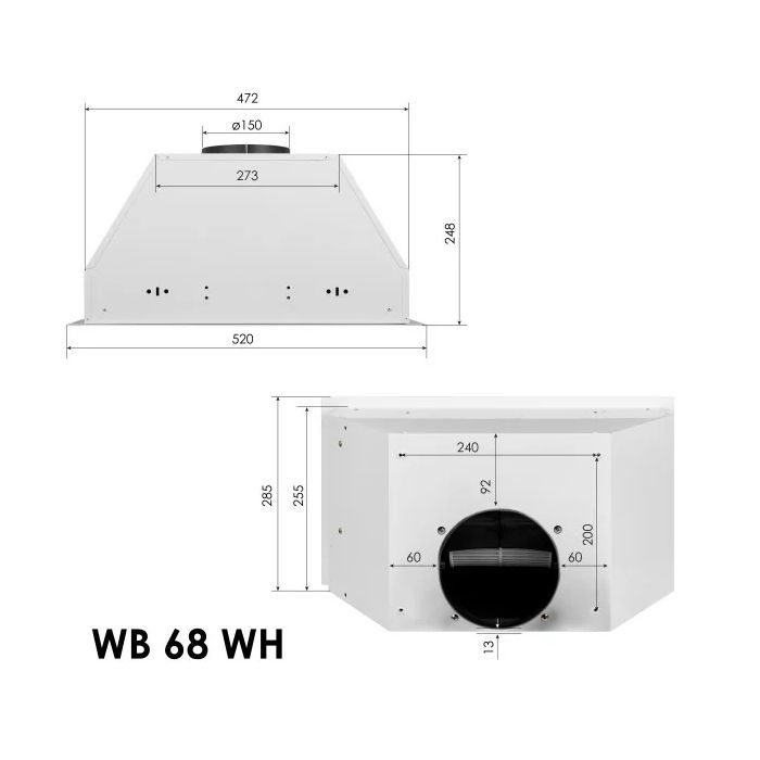 Витяжка кухонна Weilor WB 68 WH зображення 11