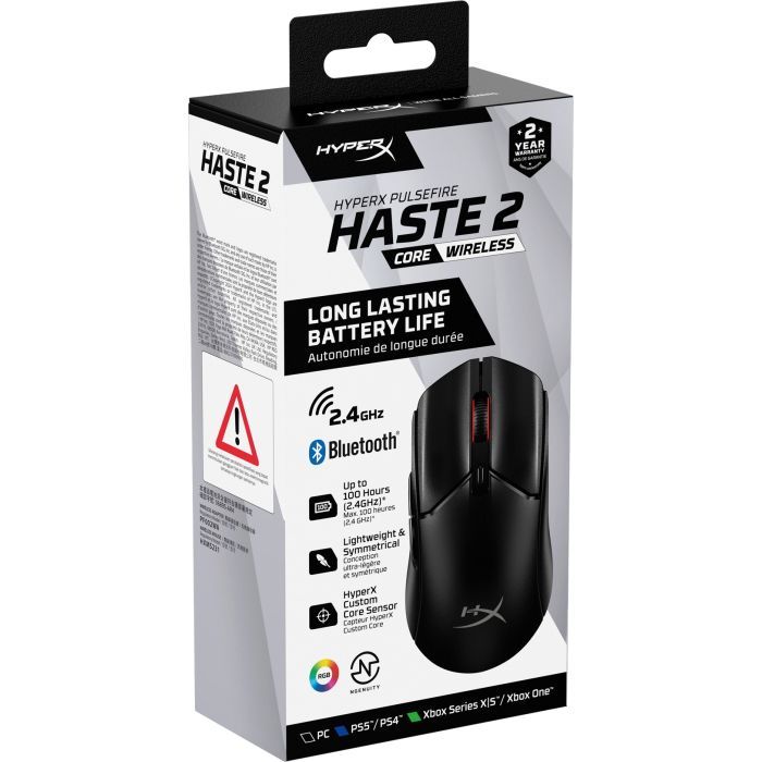 Мышка HyperX Pulsefire Haste 2 Core Wireless Black (8R2E6AA) изображение 10