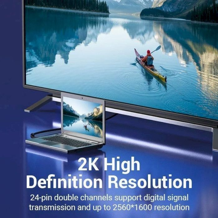 Кабель мультимедийный DVI to DVI 24+1pin 8.0m 2K 60Hz ferrite Vention (EAEBK) изображение 6