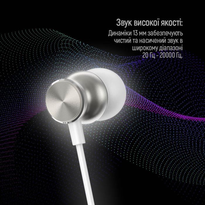 Наушники ColorWay 3.5 mm Wired Earphone UrbanBeat White (CW-WD03WT) изображение 11