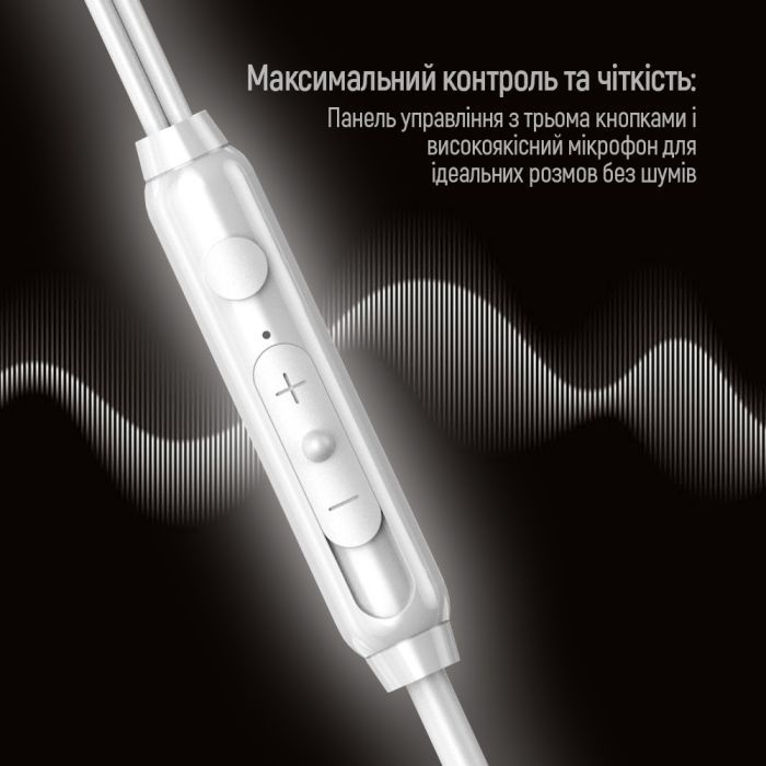 Наушники ColorWay 3.5 mm Wired Earphone UrbanBeat White (CW-WD03WT) изображение 4