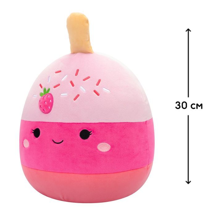 Мягкая игрушка Squishmallows Клубничный кейк-поп Пама 30 см (SQCR06573) изображение 2