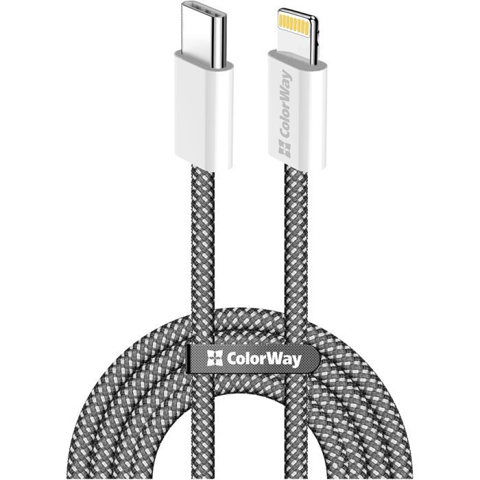 Дата кабель USB-C to Lightning 1.0m 27W pink ColorWay (CW-CBPDCL061-P)