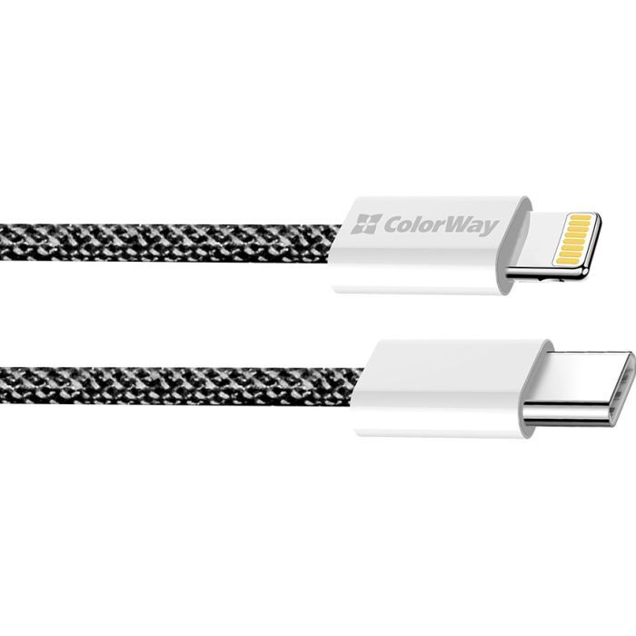 Дата кабель USB-C to Lightning 1.0m 27W pink ColorWay (CW-CBPDCL061-P) зображення 3