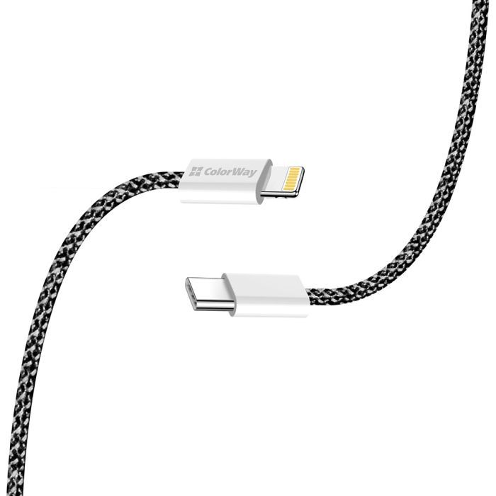 Дата кабель USB-C to Lightning 1.0m 27W pink ColorWay (CW-CBPDCL061-P) зображення 6