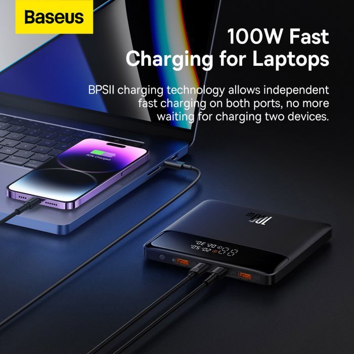 Батарея універсальна Baseus Blade 20000mAh 100W OE, black (PPBL000301) зображення 12