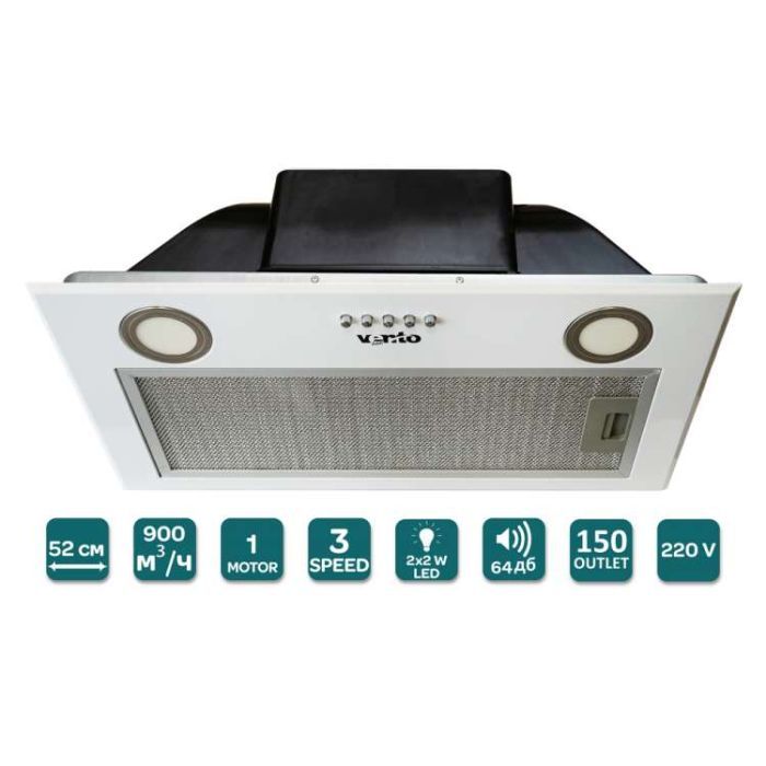 Витяжка кухонна Ventolux PUNTO 52 WH (900) PB PC зображення 3