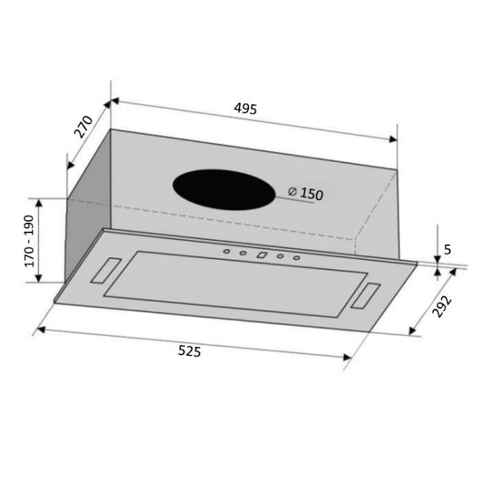 Витяжка кухонна Ventolux PUNTO 52 WH (900) PB PC зображення 7