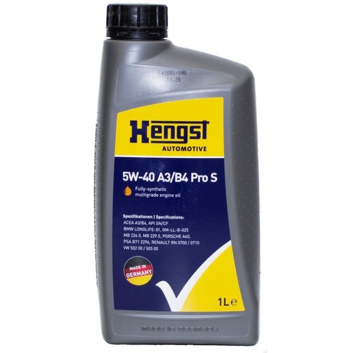 Моторное масло HENGST 5W-40 A3/B4 Pro S, 1л (541800000)