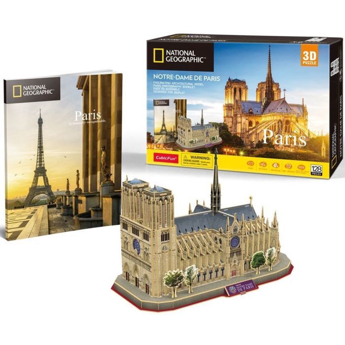 Пазл Cubic Fun Трехмерный пазл National geographic Нотр-Дам-де-Пари (DS0986h)