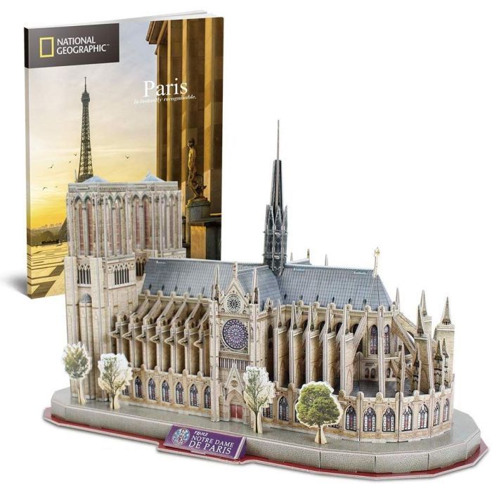 Пазл Cubic Fun Трехмерный пазл National geographic Нотр-Дам-де-Пари (DS0986h) изображение 2