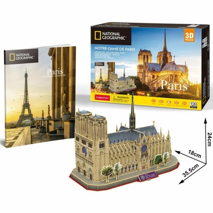 Пазл Cubic Fun Трехмерный пазл National geographic Нотр-Дам-де-Пари (DS0986h) изображение 3