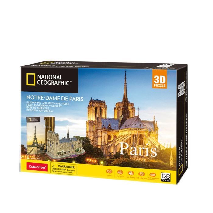 Пазл Cubic Fun Трехмерный пазл National geographic Нотр-Дам-де-Пари (DS0986h) изображение 8