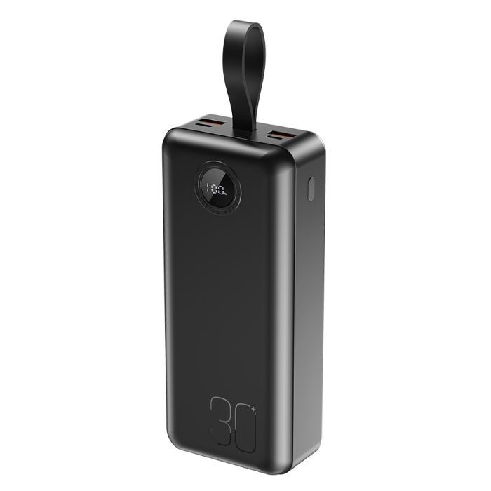 Батарея универсальная XO 30000mAh, PD/20W, QC/22.5W, with light, black (PR240_Black)