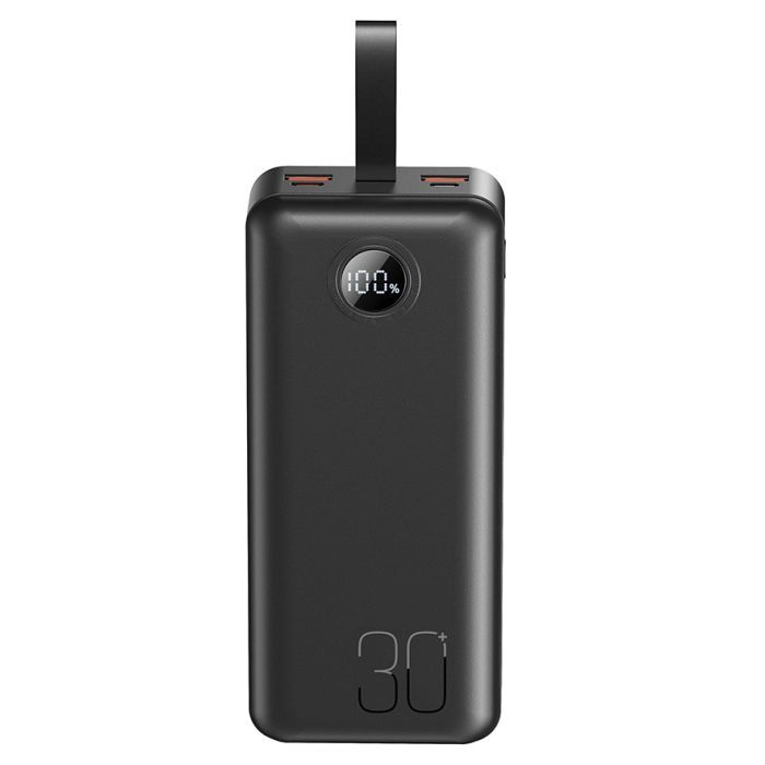Батарея универсальная XO 30000mAh, PD/20W, QC/22.5W, with light, black (PR240_Black) изображение 2