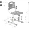 Шкільний стілець FunDesk SST3L Grey зображення 2