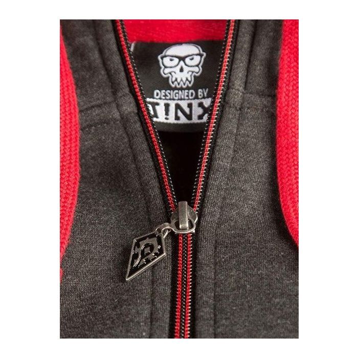 Кофта Jinx World of Warcraft Horde Classic Premium Zip-Up Hoodie Charcoal Heather/Red S (JINX-7484S) зображення 3