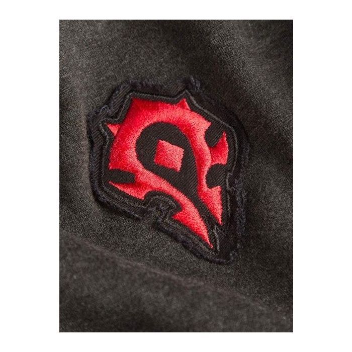 Кофта Jinx World of Warcraft Horde Classic Premium Zip-Up Hoodie Charcoal Heather/Red S (JINX-7484S) зображення 4