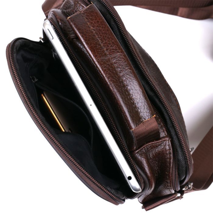 Сумка Vintage Из натуральной кожи Коричневая (20450) изображение 7