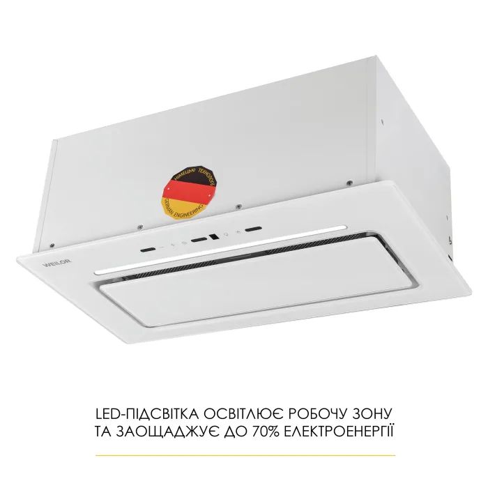 Витяжка кухонна Weilor LUMINA WBG 69 WHITE SILENCE зображення 6