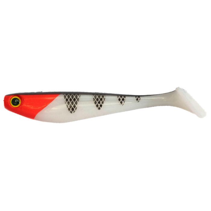 Силікон рибальський FishUP Wizzle Shad 8" 357 - Red Head (1шт/уп) (1864.11.43)