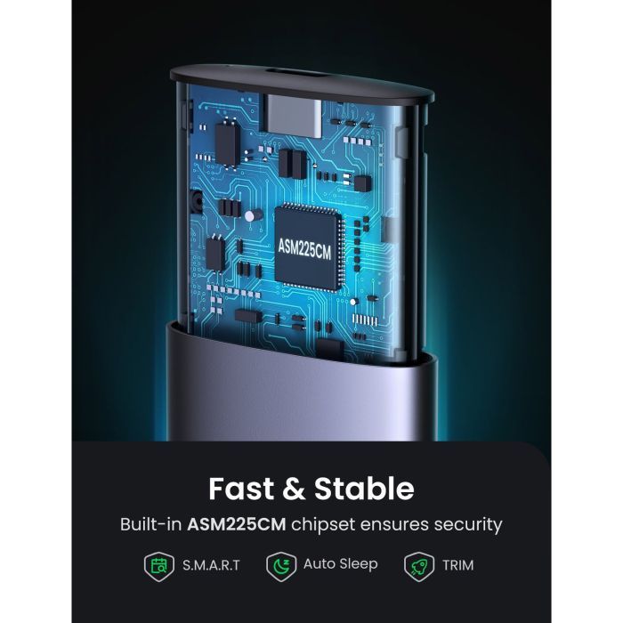 Карман внешний Ugreen SSD M.2 (NVME) M-KEY 3.1 GEN2 CM400 (10902) изображение 5