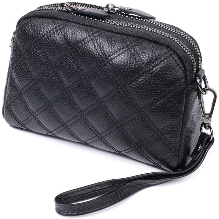 Сумка Vintage Из натуральной кожи Черная (22807)