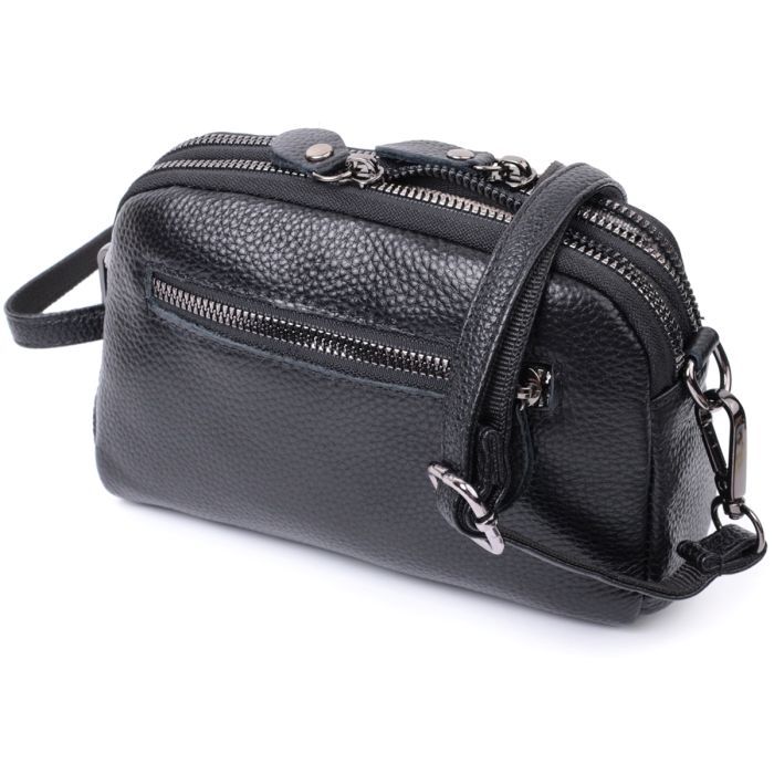 Сумка Vintage Из натуральной кожи Черная (22807) изображение 2