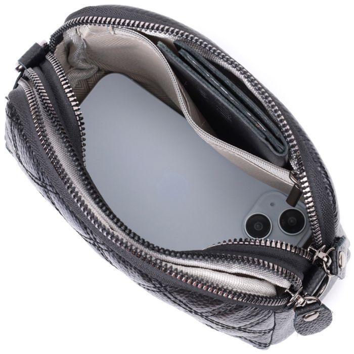 Сумка Vintage Из натуральной кожи Черная (22807) изображение 9