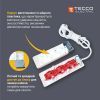 Сетевой удлинитель TECCO 3м 2 поста white (8681277841118) изображение 3