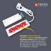 Сетевой удлинитель TECCO 3м 2 поста white (8681277841118) изображение 4