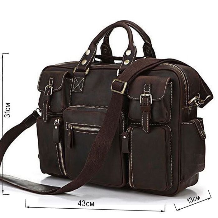 Сумка Vintage Коричневая (14052) изображение 3