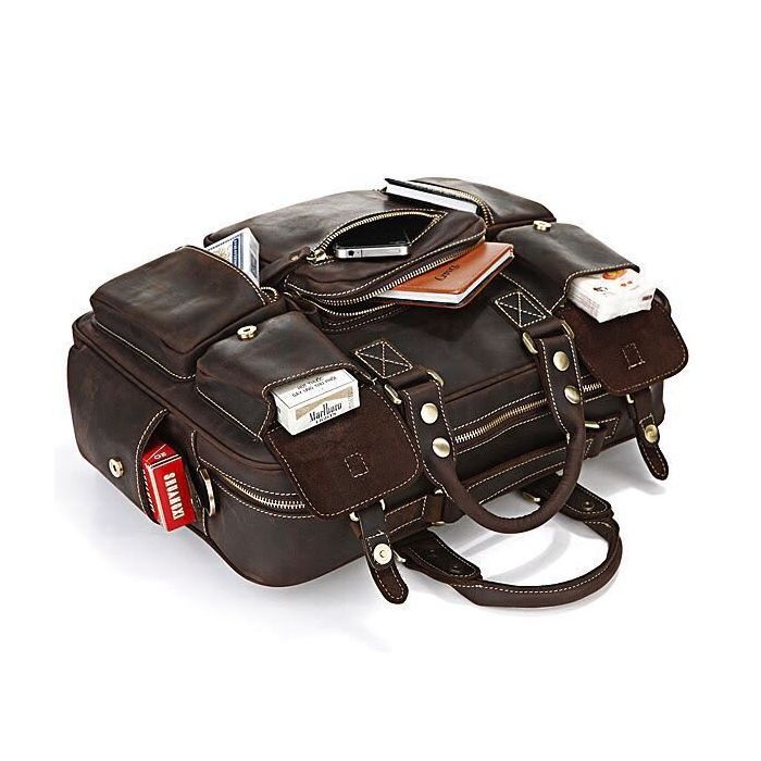 Сумка Vintage Коричневая (14052) изображение 8